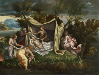 birth of diana and apollo painting